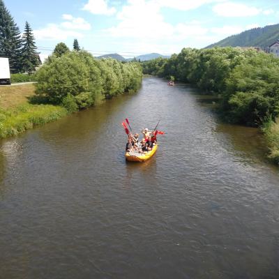 A Váh folyó csónakázása